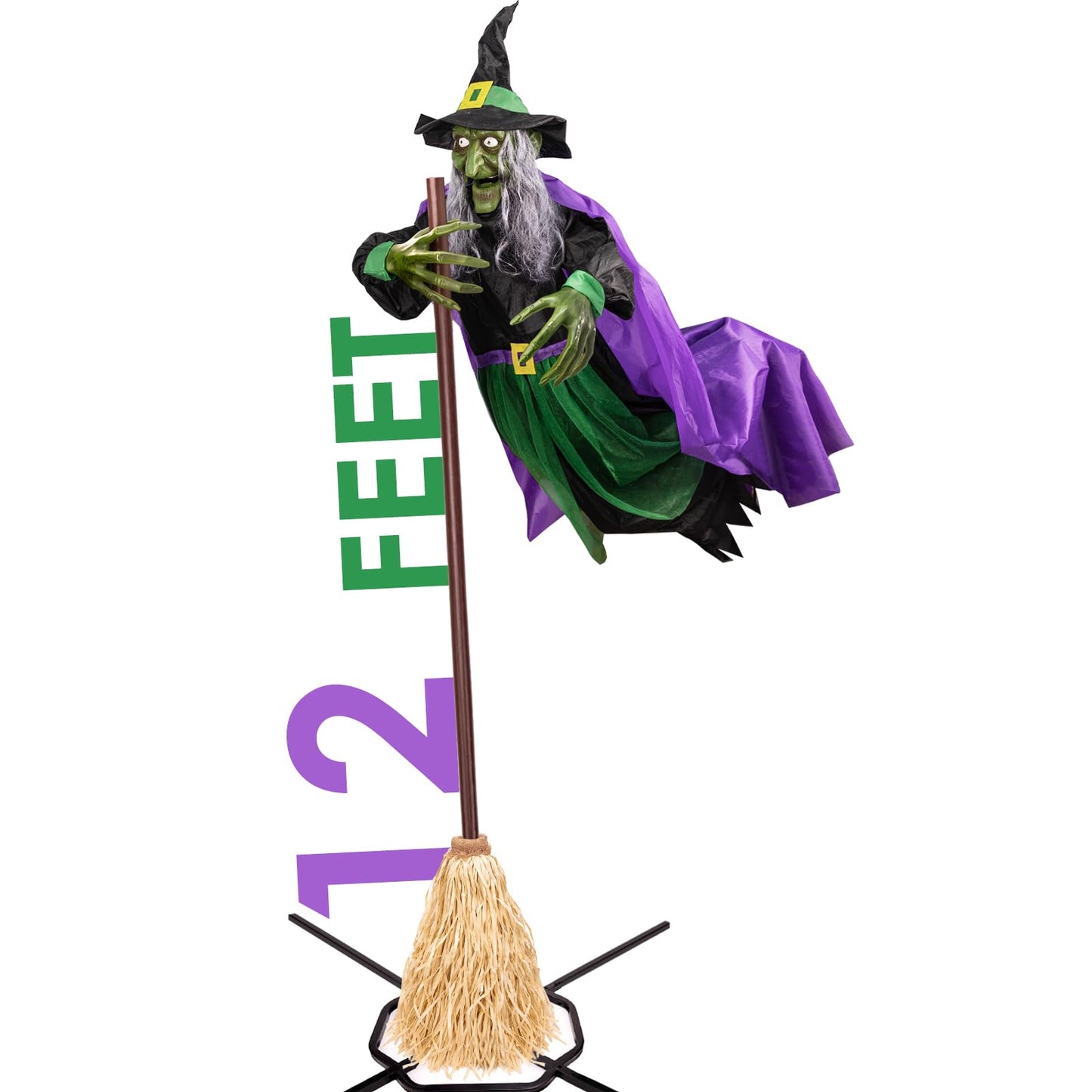 HOTROVEL Halloween Animated Hover Witch Decorations