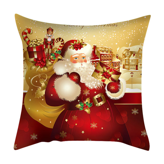 Santa Claus Snowman Pillow