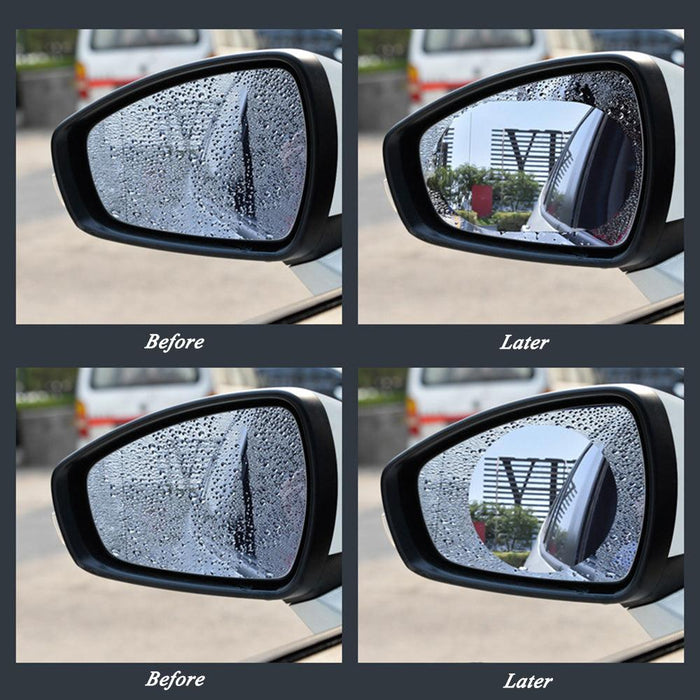 6 Pieces Of Car Rainproof Film Car Rearview Mirror Film Anti-fog Rain Glare Reflector Glass Waterproof Film(CAR62)