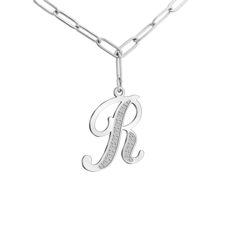 MLYJ 26 Letters Diamond Pendant