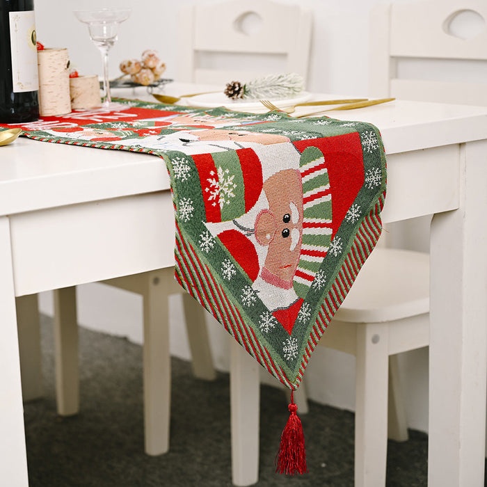 Christmas Knitting Table Flag