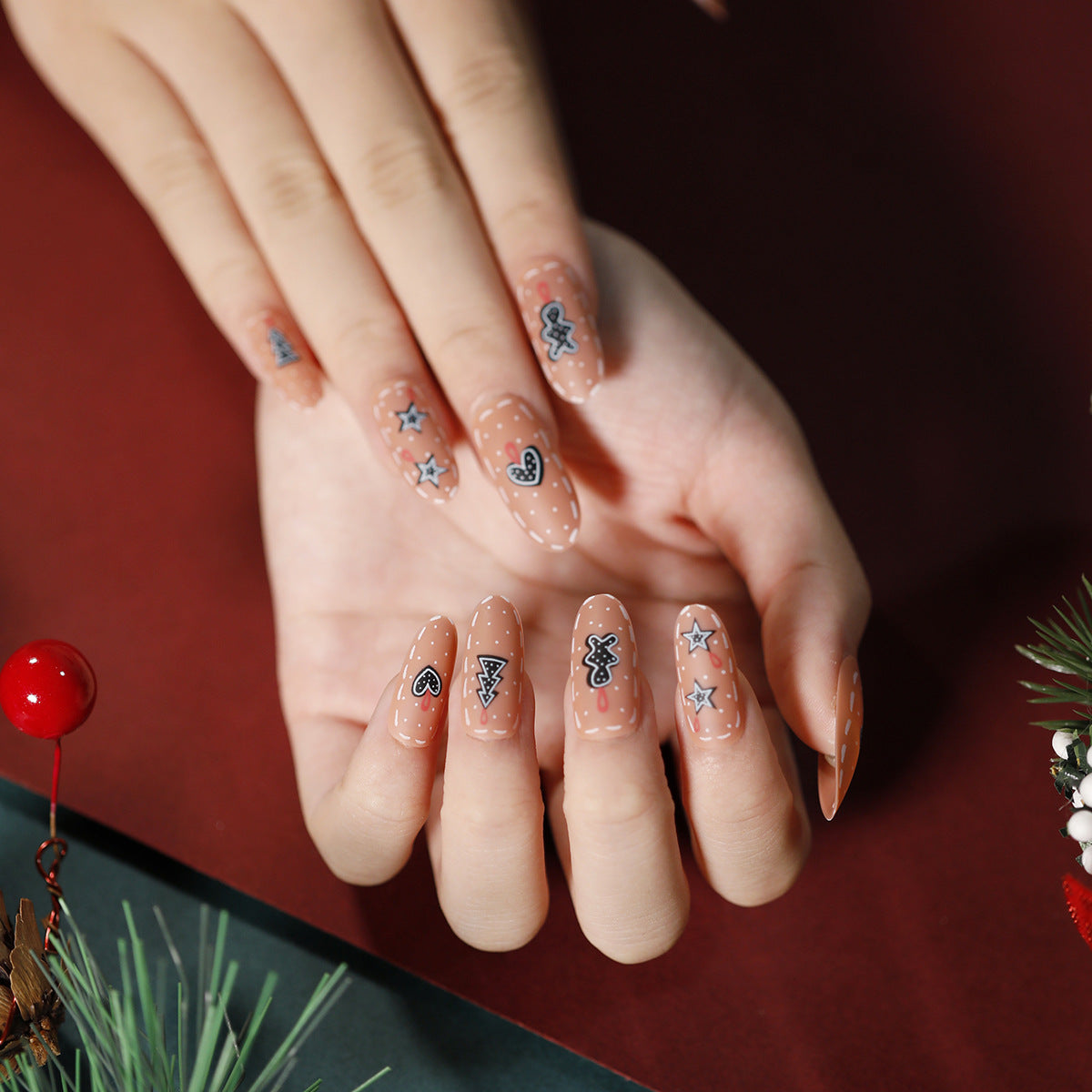 Christmas Gingerbread Man Nail