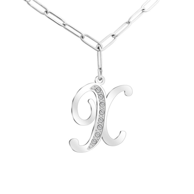 MLYJ 26 Letters Diamond Pendant