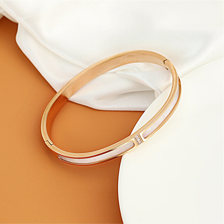 MLYJ Simple Open Rose Gold Bracelet