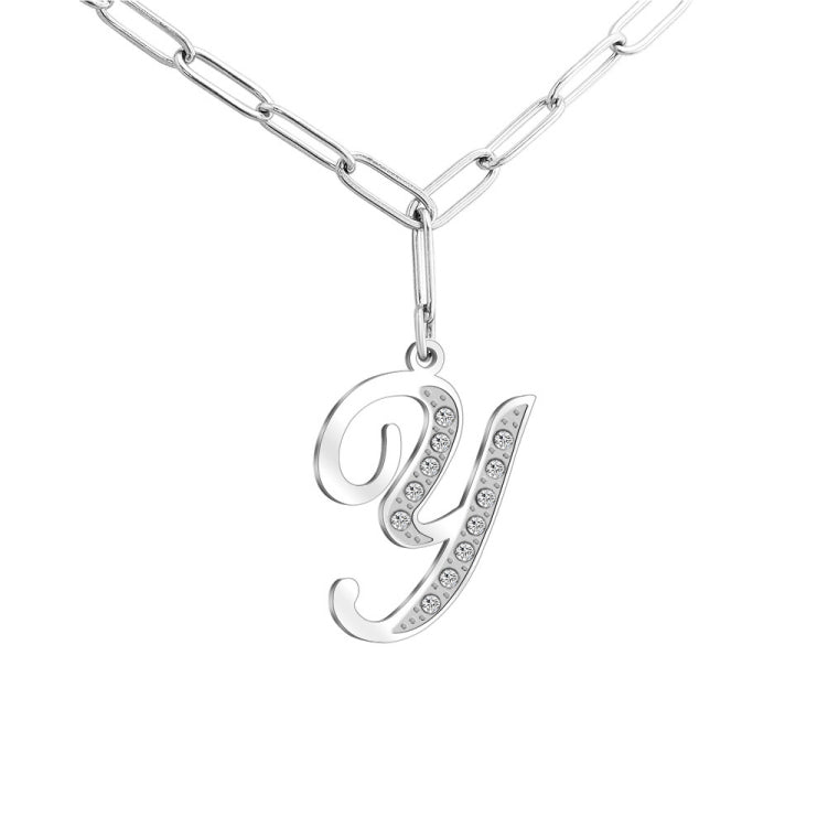 MLYJ 26 Letters Diamond Pendant