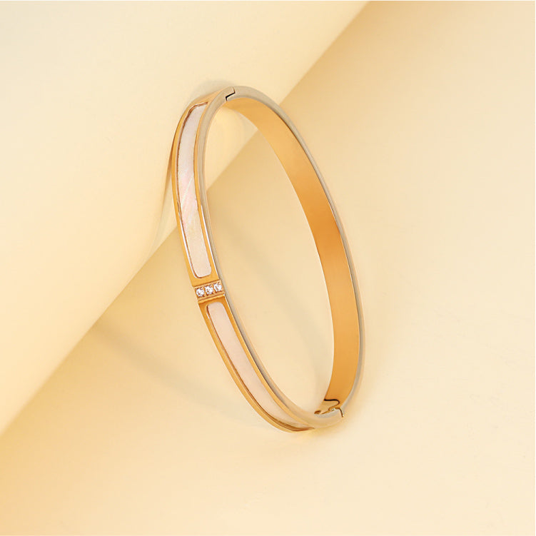 MLYJ Simple Open Rose Gold Bracelet