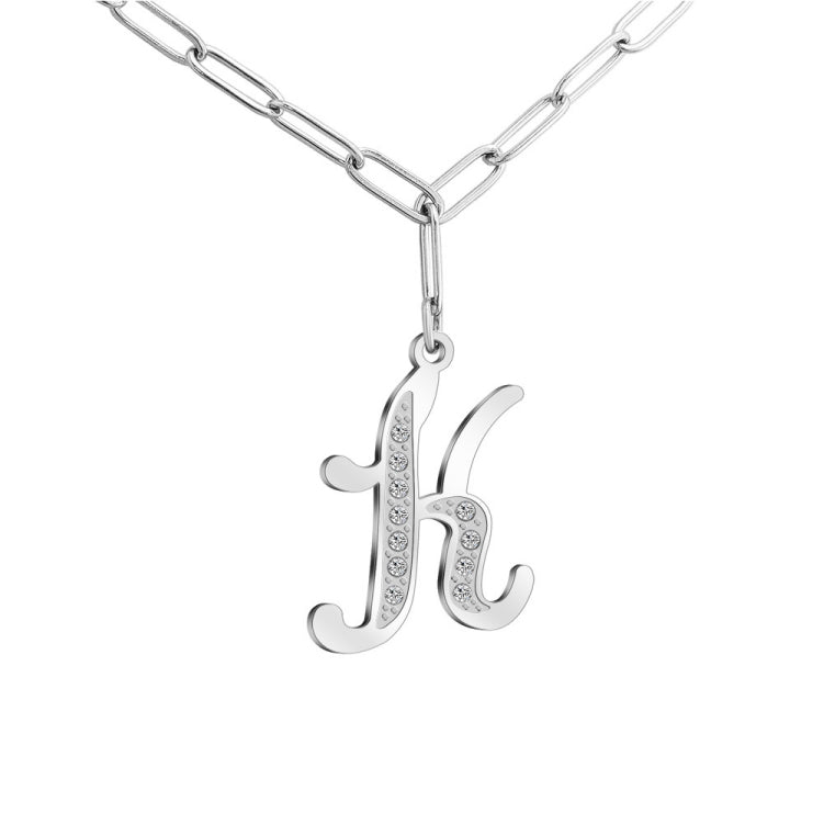 MLYJ 26 Letters Diamond Pendant