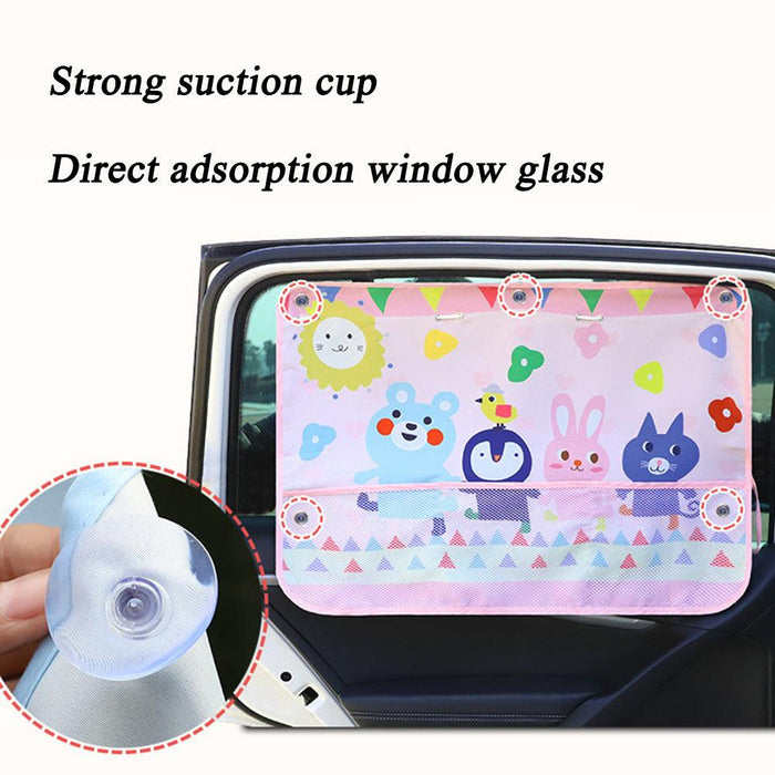 Car Sun Shade Curtain with Storage Bag for Side Window Baby Kids Children Sunshade Protector (CAR117)