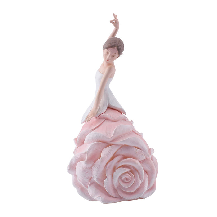 Pink Rose Girl Sculpture