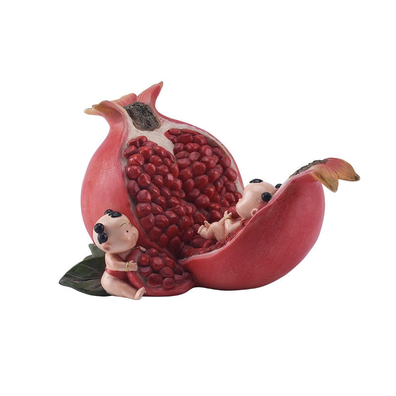 Chinese Peach Pomegranate Sculpture