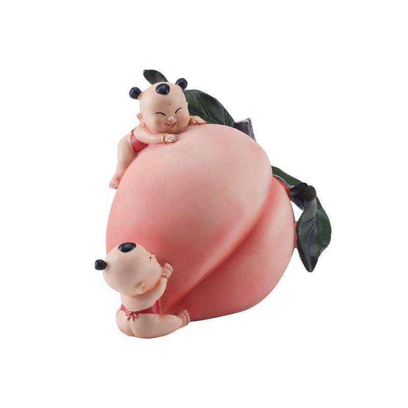 Chinese Peach Pomegranate Sculpture