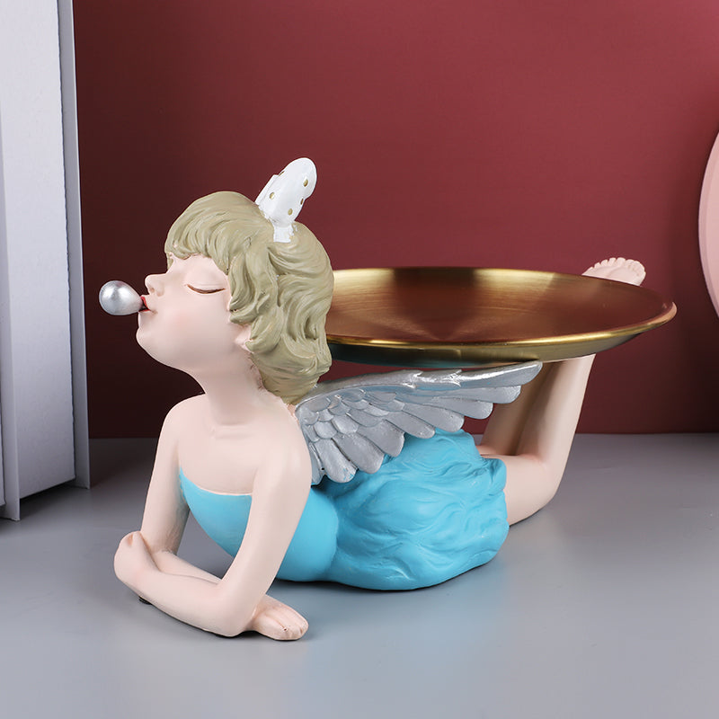 HOTROVEL Blowing Bubbles Angel Girl Sculpture