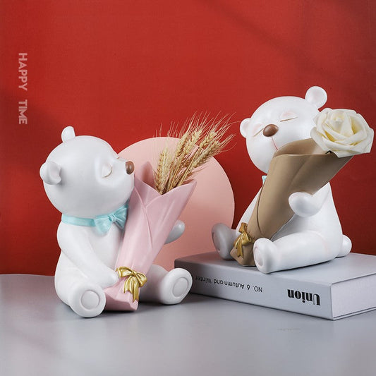 Little Bear Bouquet Sculpture