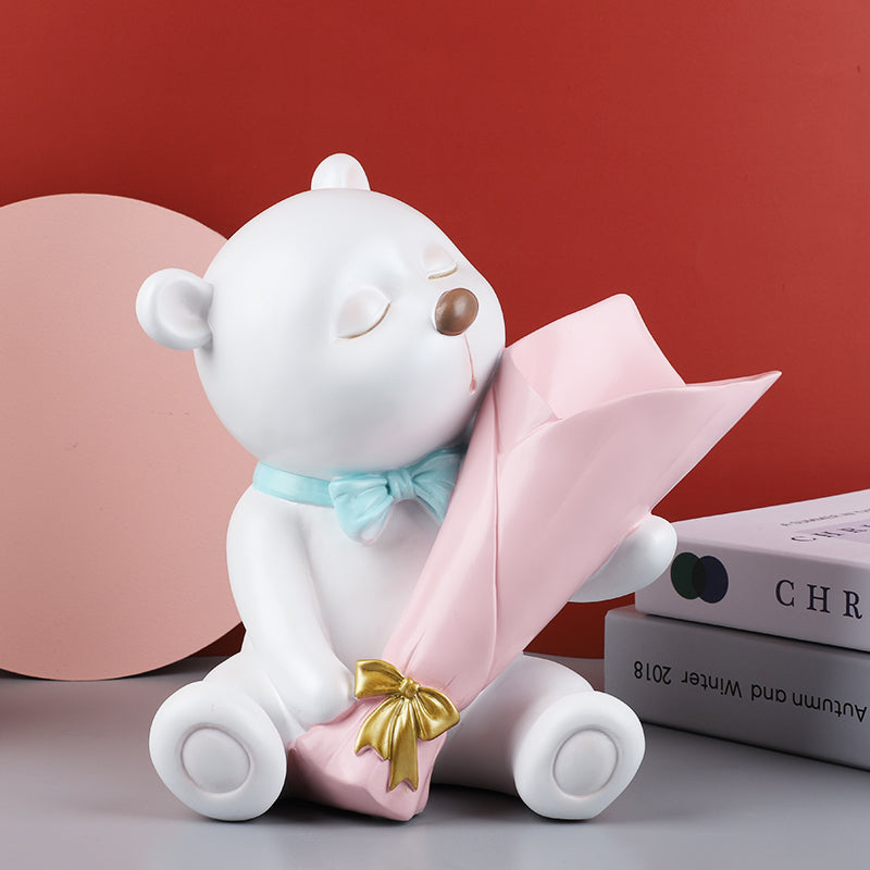 Little Bear Bouquet Sculpture