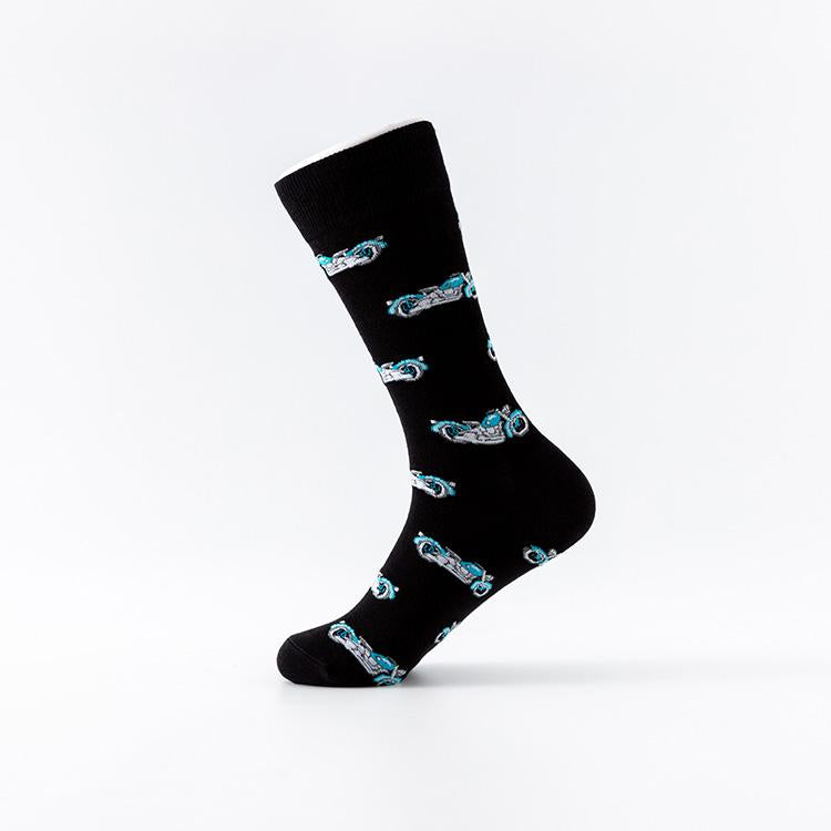 Plus-size motorcycle design style fashion men's socks