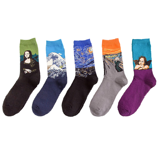 Novel Oil Painting Unisex Socks