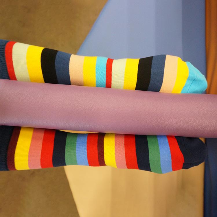 Color Stripe Stitching Socks