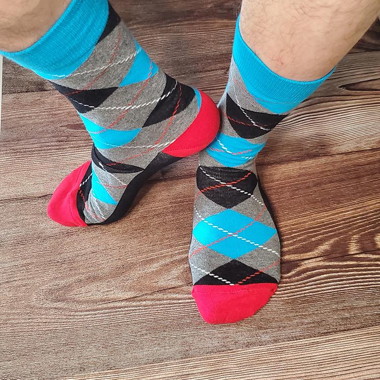 British Style Diamond Shape Socks