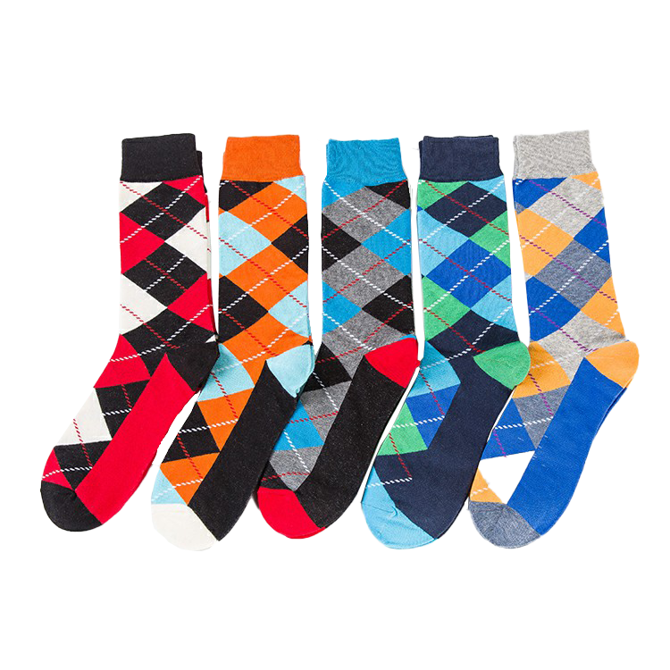 British Style Diamond Shape Socks