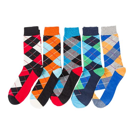 British Style Diamond Shape Socks