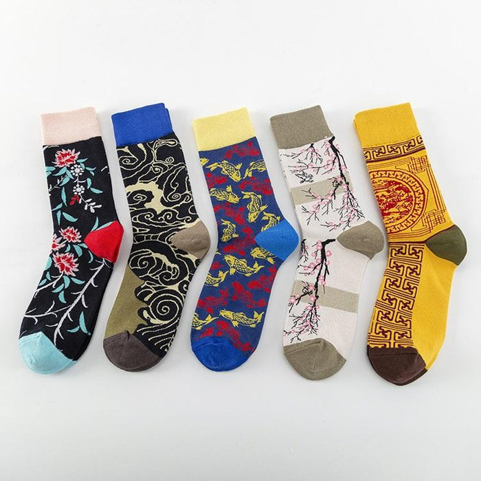 Chinese Style Pattern Totem Unisex Socks