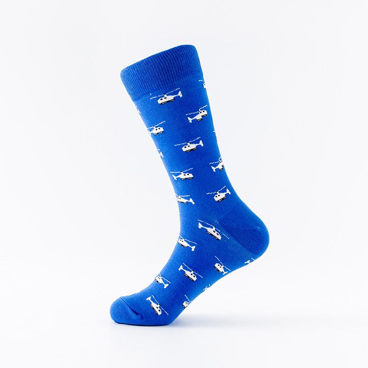 Plus-size bicycle pattern casual fashion men's socks