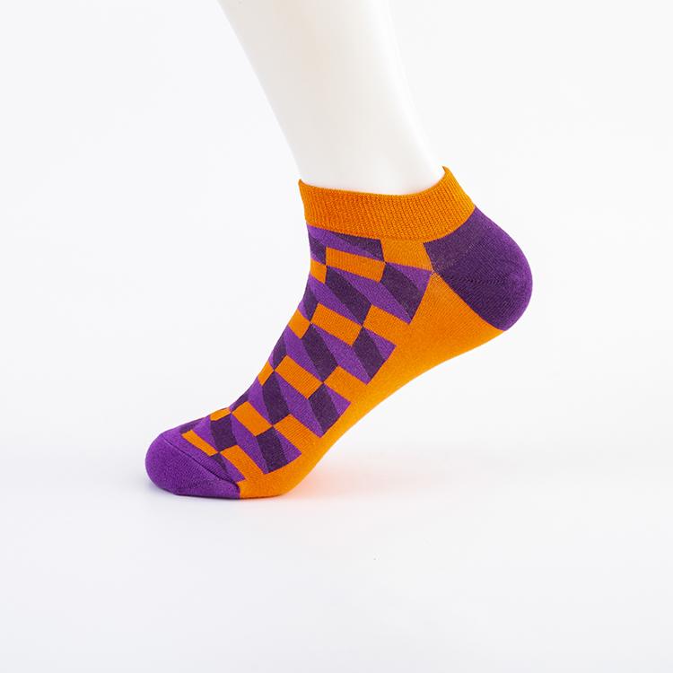 Colored Small Diamond Ship Socks