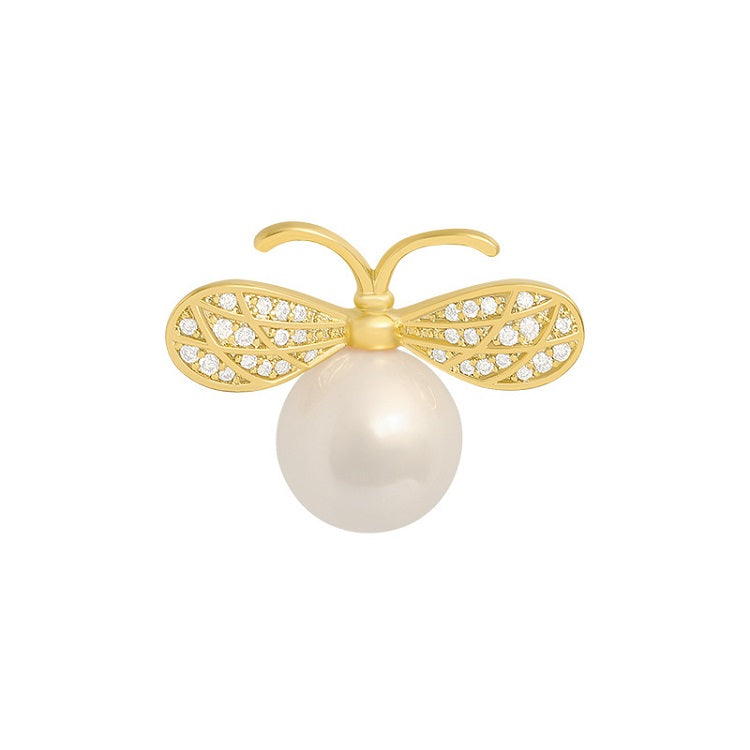 Ladybug Pearl Brooch