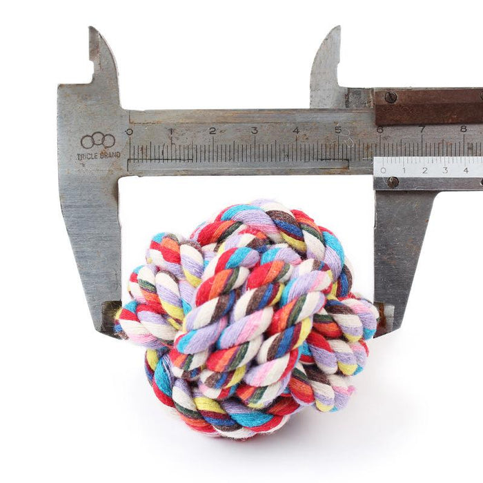 COLORFUL COTTON ROPE WOVEN PET BALL