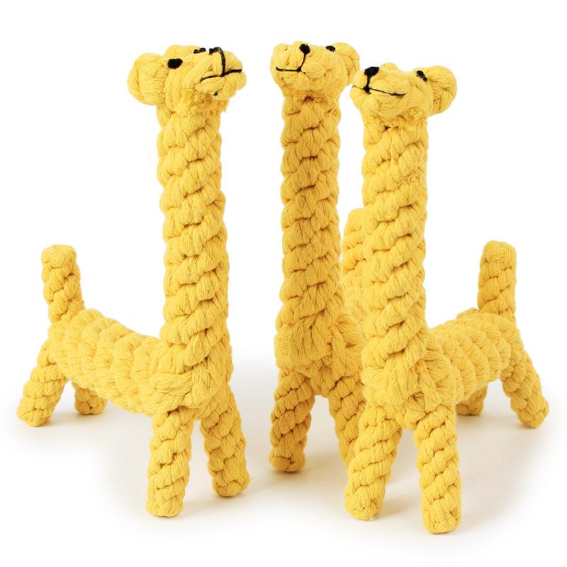 COTTON ROPE GIRAFFE WOVEN TOY