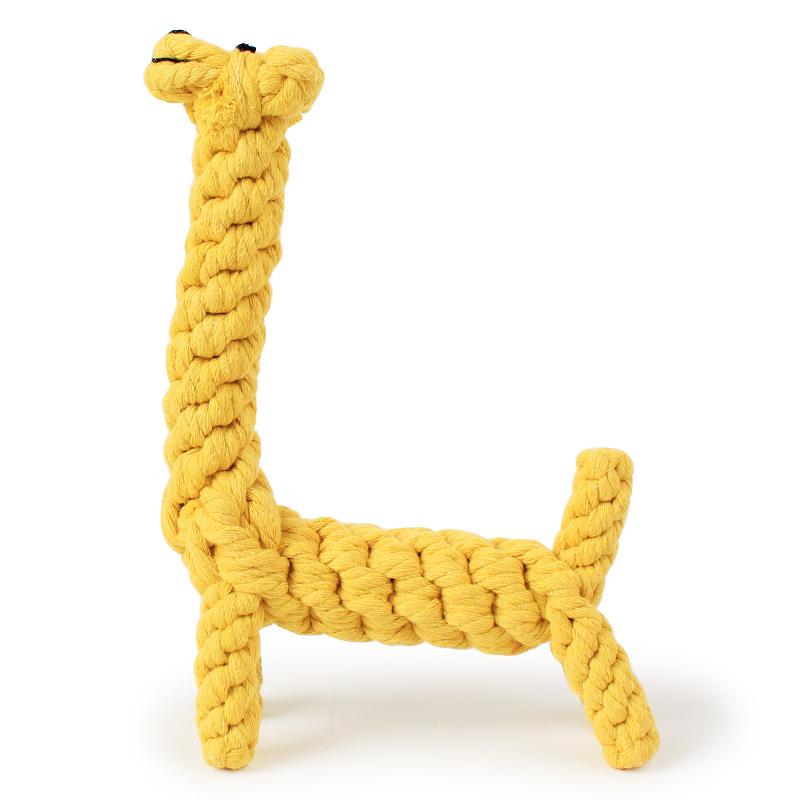 COTTON ROPE GIRAFFE WOVEN TOY