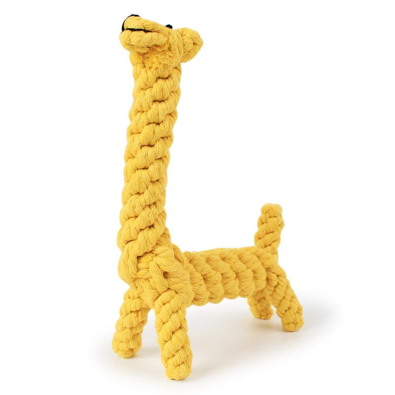 COTTON ROPE GIRAFFE WOVEN TOY