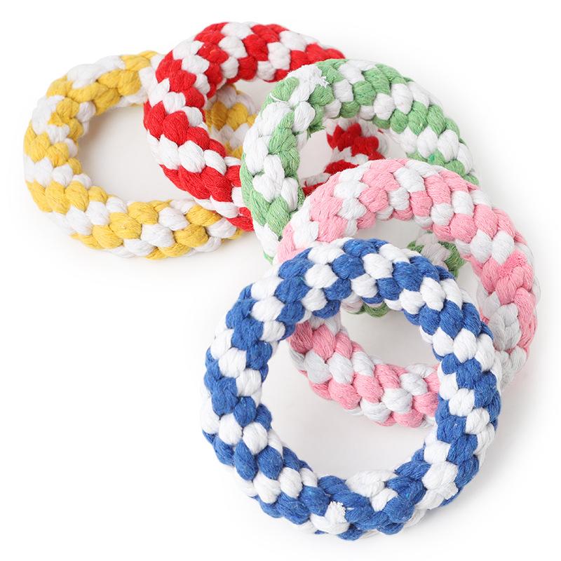 COTTON ROPE DONUTS WOVEN TOY