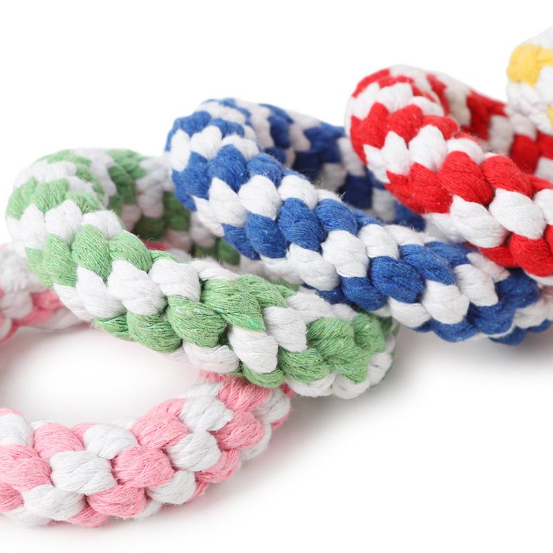 COTTON ROPE DONUTS WOVEN TOY