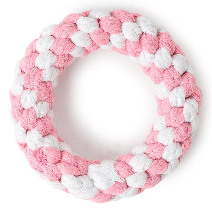 COTTON ROPE DONUTS WOVEN TOY