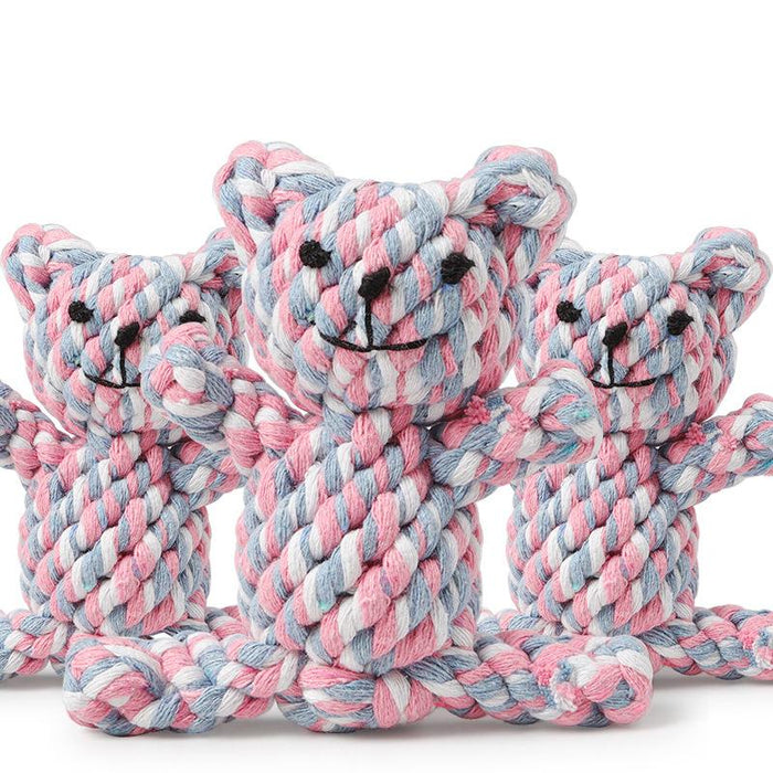 COTTON ROPE BEAR WOVEN TOY