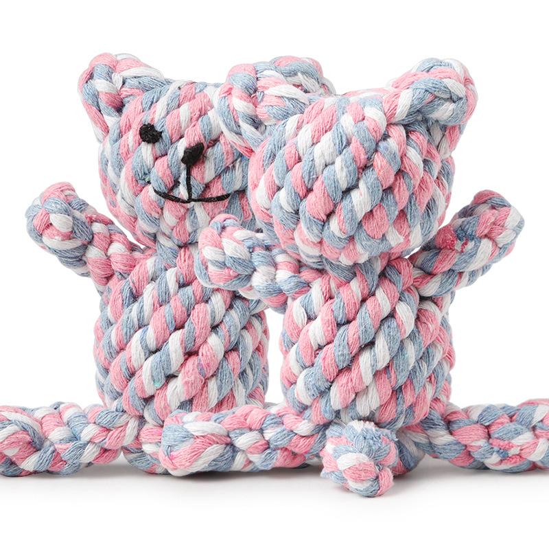 COTTON ROPE BEAR WOVEN TOY