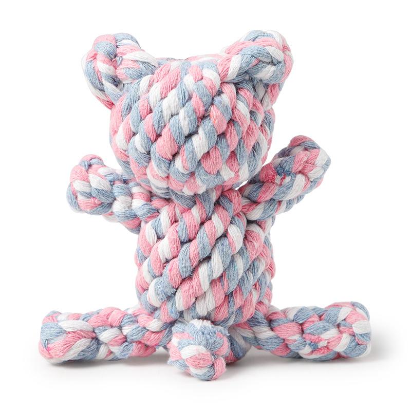 COTTON ROPE BEAR WOVEN TOY