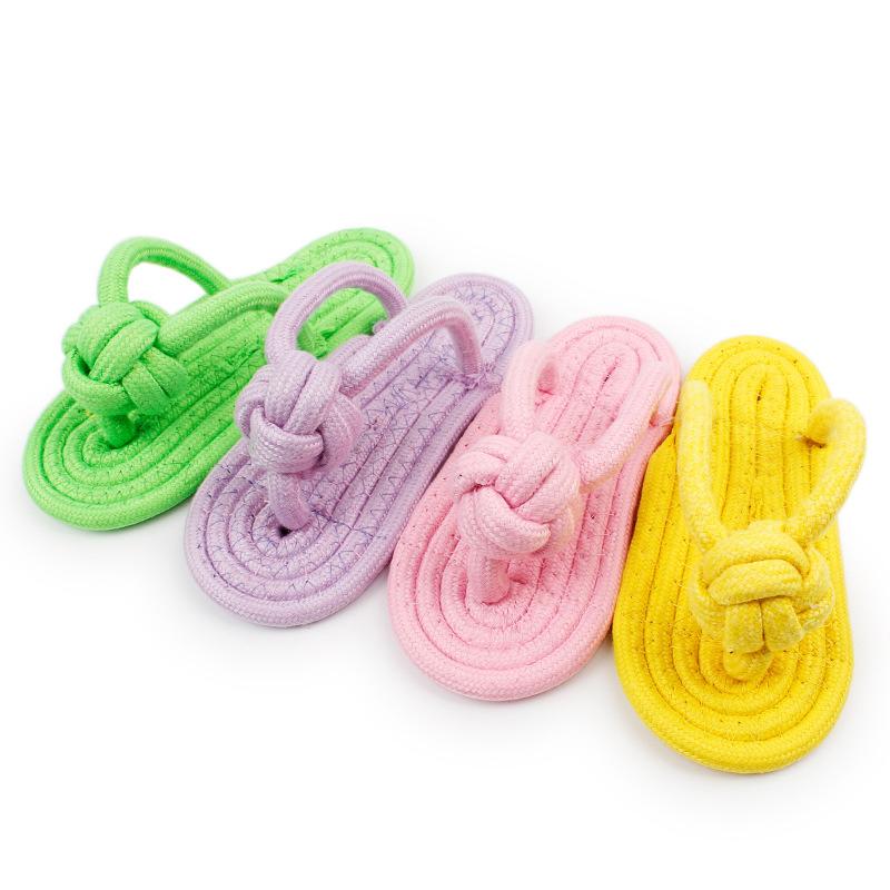 COTTON ROPE SLIPPERS WOVEN TOY