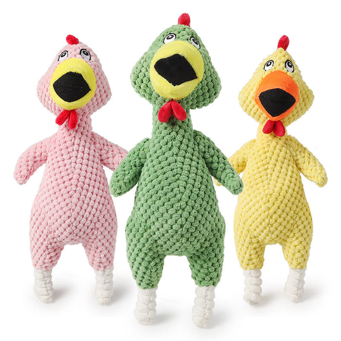 Colored Knitted Velvet Chicken Sounding Toy