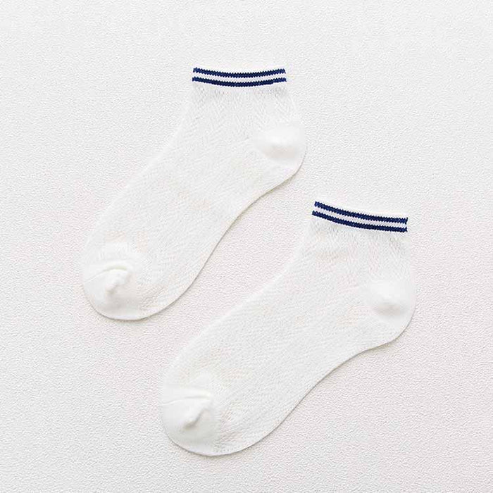 Shallow hollow out ultra-thin breathable mesh boat socks