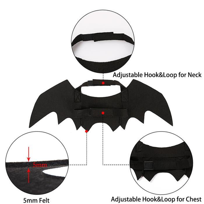 Halloween Pet Costumes Bat Wings