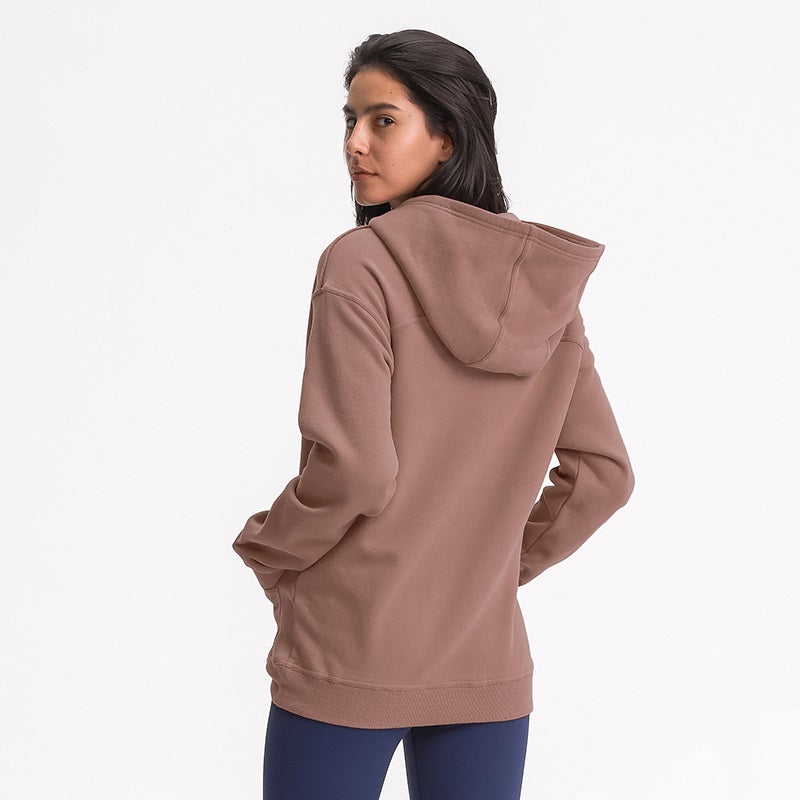 Long-sleeved Hooded Loose Sweatshirt