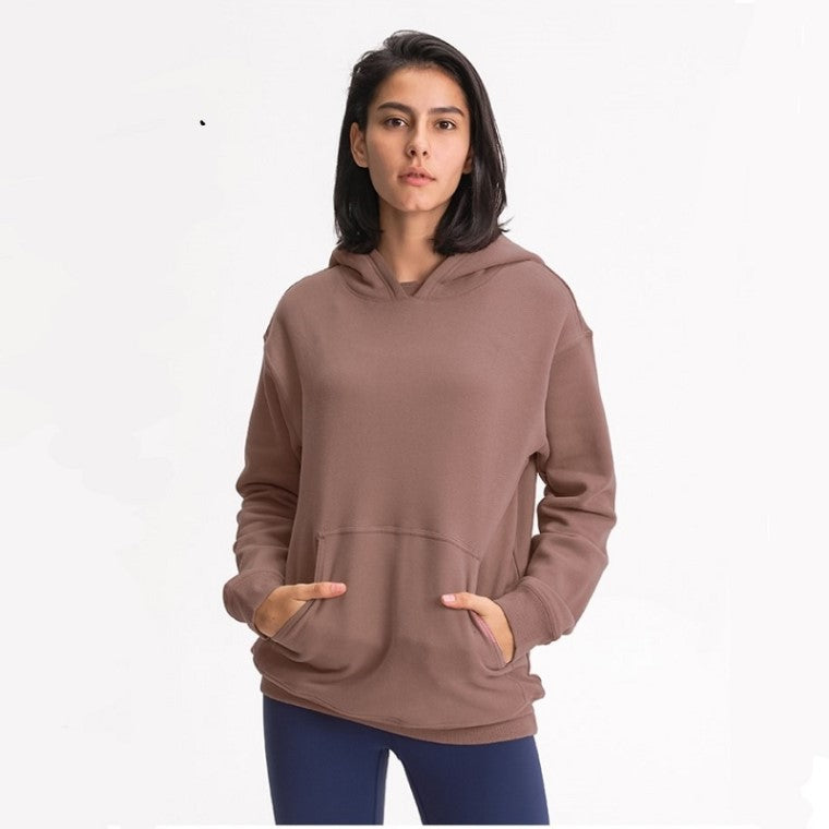 Long-sleeved Hooded Loose Sweatshirt