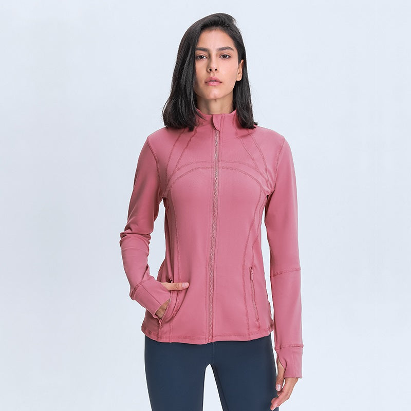 Slim-fit Stand-collar Yoga Jacket