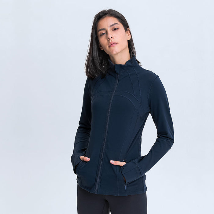 Slim-fit Stand-collar Yoga Jacket