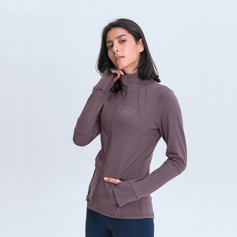 Slim-fit Stand-collar Yoga Jacket