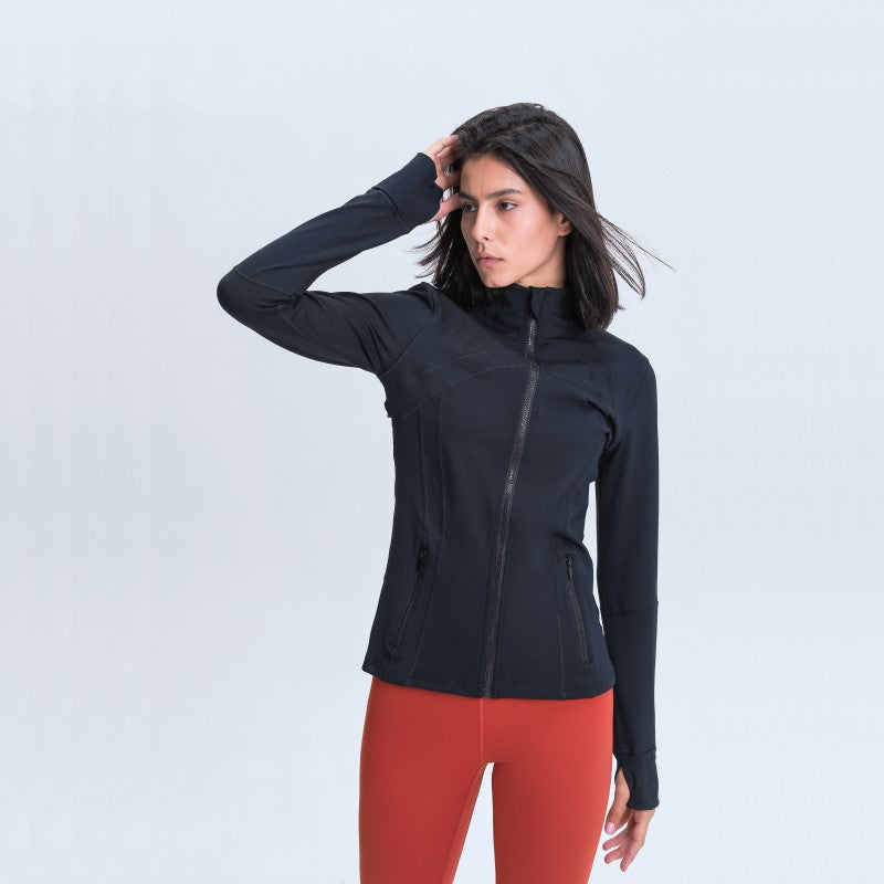 Slim-fit Stand-collar Yoga Jacket