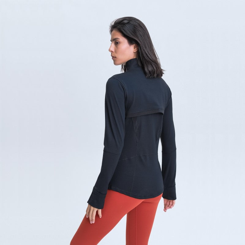 Slim-fit Stand-collar Yoga Jacket