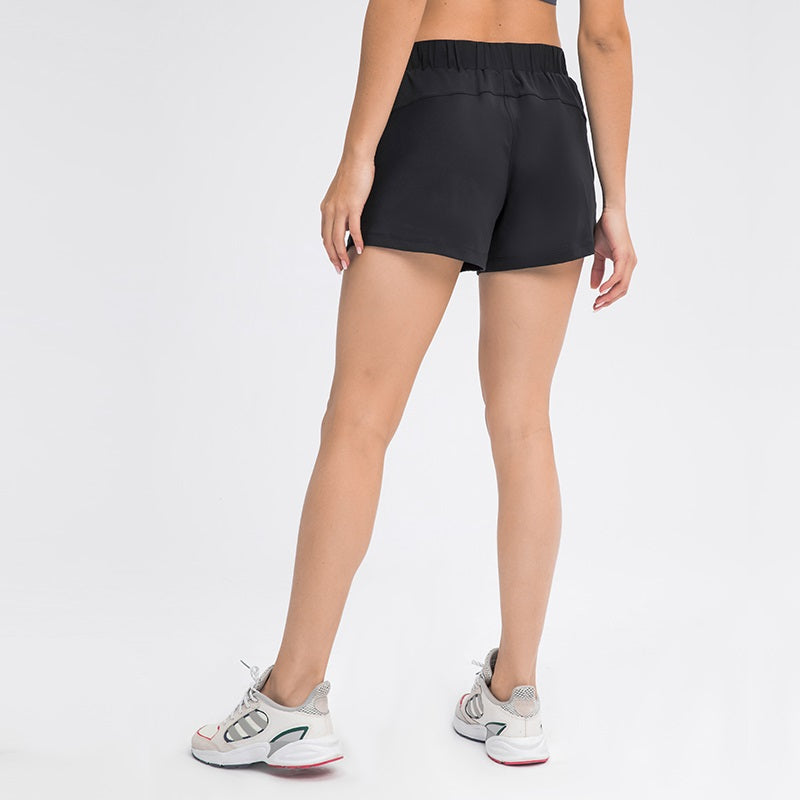 Loose Lace-up Yoga Shorts